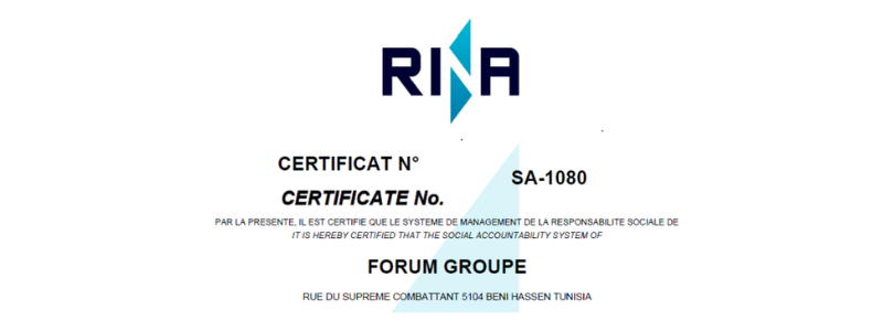 Renouvellement certification SA8000 FORUM GROUPE